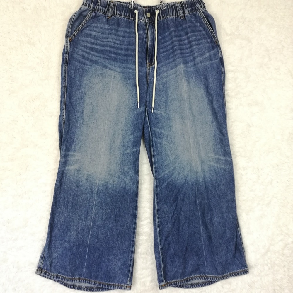 Judy Blue Womens Jeans Wide Leg Blue Denim High Rise Featherweight Palazzo 16W